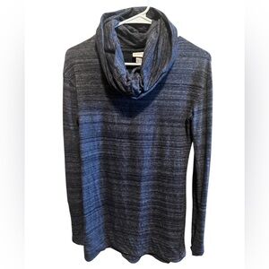 Merona Women’s Long Sleeve Navy Blue Cowl Neck Shirt Tunic Sz XS